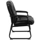 Big & Tall 500 lb. Rated Black LeatherSoft Tufted Executive Chair - Sled Base