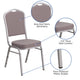 Gray Dot Fabric/Silver Frame |#| Crown Back Stacking Banquet Chair in Gray Dot Fabric - Silver Frame