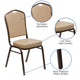 Tan Vinyl/Copper Vein Frame |#| Crown Back Stacking Banquet Chair in Tan Vinyl - Copper Vein Frame