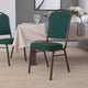 Green Fabric/Gold Vein Frame |#| Crown Back Stacking Banquet Chair in Green Fabric - Gold Vein Frame