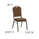 Coffee Fabric/Gold Vein Frame |#| Crown Back Stacking Banquet Chair in Coffee Fabric - Gold Vein Frame