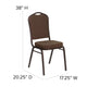 Brown Patterned Fabric/Copper Vein Frame |#| Crown Back Stacking Banquet Chair in Brown Patterned Fabric - Copper Vein Frame