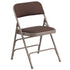 HERCULES Series Curved Triple Braced & Double Hinged Fabric Upholstered Metal Folding Chair
