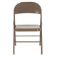 Beige |#| Double Braced Beige Metal Folding Chair - Event Chair - Portable Chair