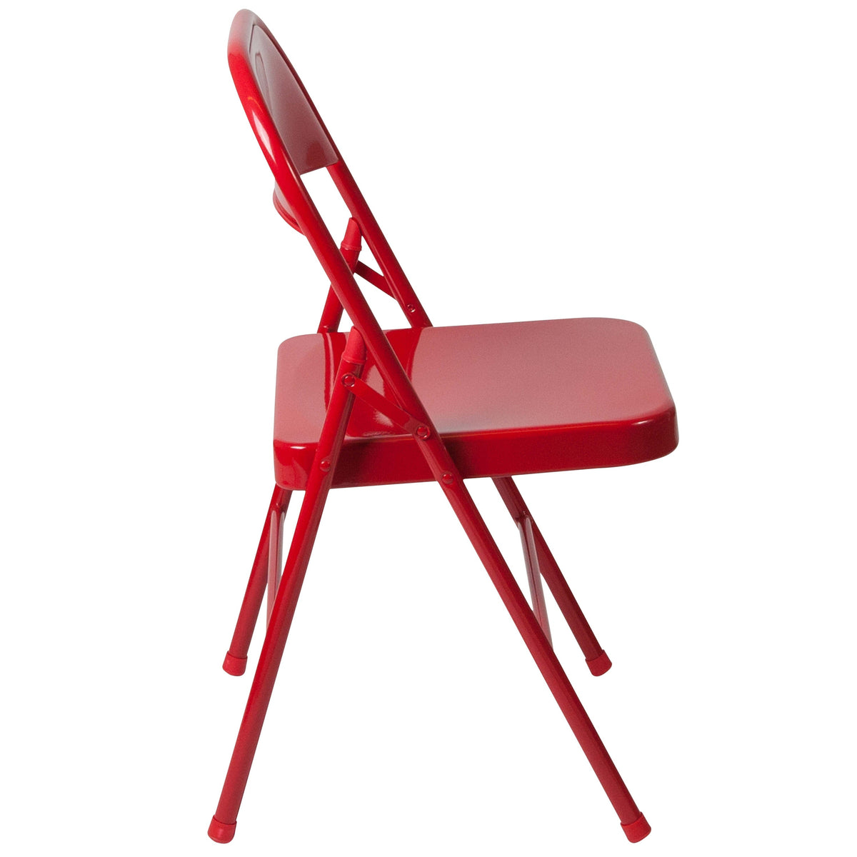 Red |#| Double Braced Red Metal Folding Chair - Event Chair - Portable Chair