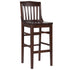 HERCULES Series Finished School House Back Wooden Restaurant Barstool