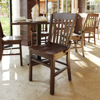 HERCULES Series Finished School House Back Wooden Restaurant Chair - View 2