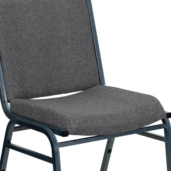 Gray Fabric |#| Heavy Duty Gray Fabric Stack Chair - Reception Furniture