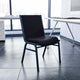 Black Patterned Fabric |#| Heavy Duty Black Dot Fabric Stack Chair - Reception Furniture