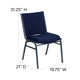 Navy Blue Patterned Fabric |#| Heavy Duty Navy Blue Dot Fabric Stack Chair - Reception Furniture