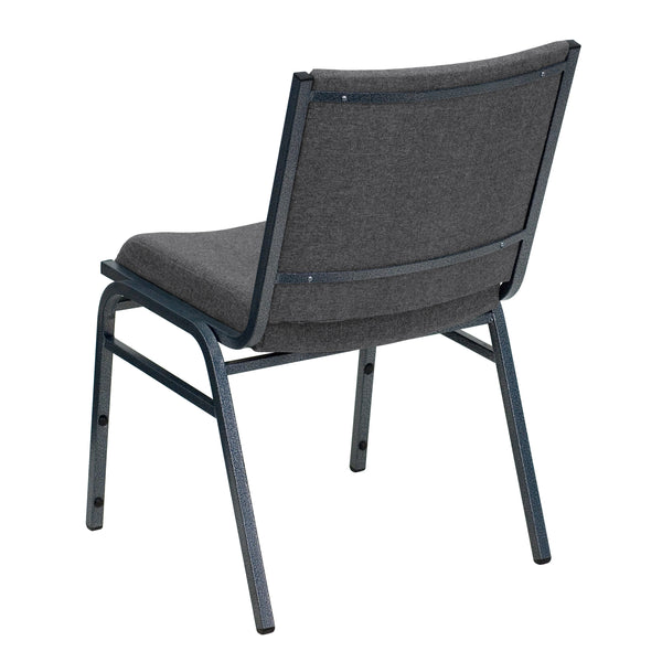 Gray Fabric |#| Heavy Duty Gray Fabric Stack Chair - Reception Furniture