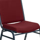 Burgundy Patterned Fabric |#| Heavy Duty Burgundy Patterned Fabric Stack Chair - Reception Furniture