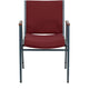 Burgundy Patterned Fabric |#| Heavy Duty Burgundy Patterned Fabric Stack Chair with Arms - Reception Furniture