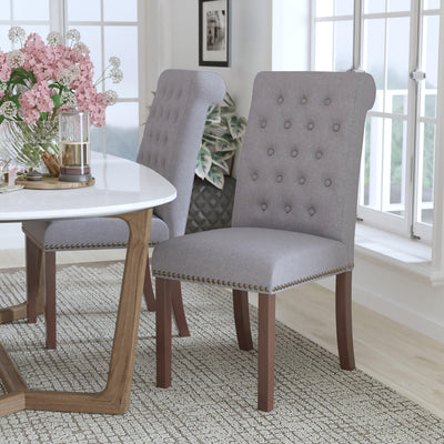 HERCULES Series Parsons Chair with Rolled Back, Accent Nail Trim