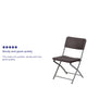 Brown Rattan Plastic Folding Chair with Gray Frame - Event Chair