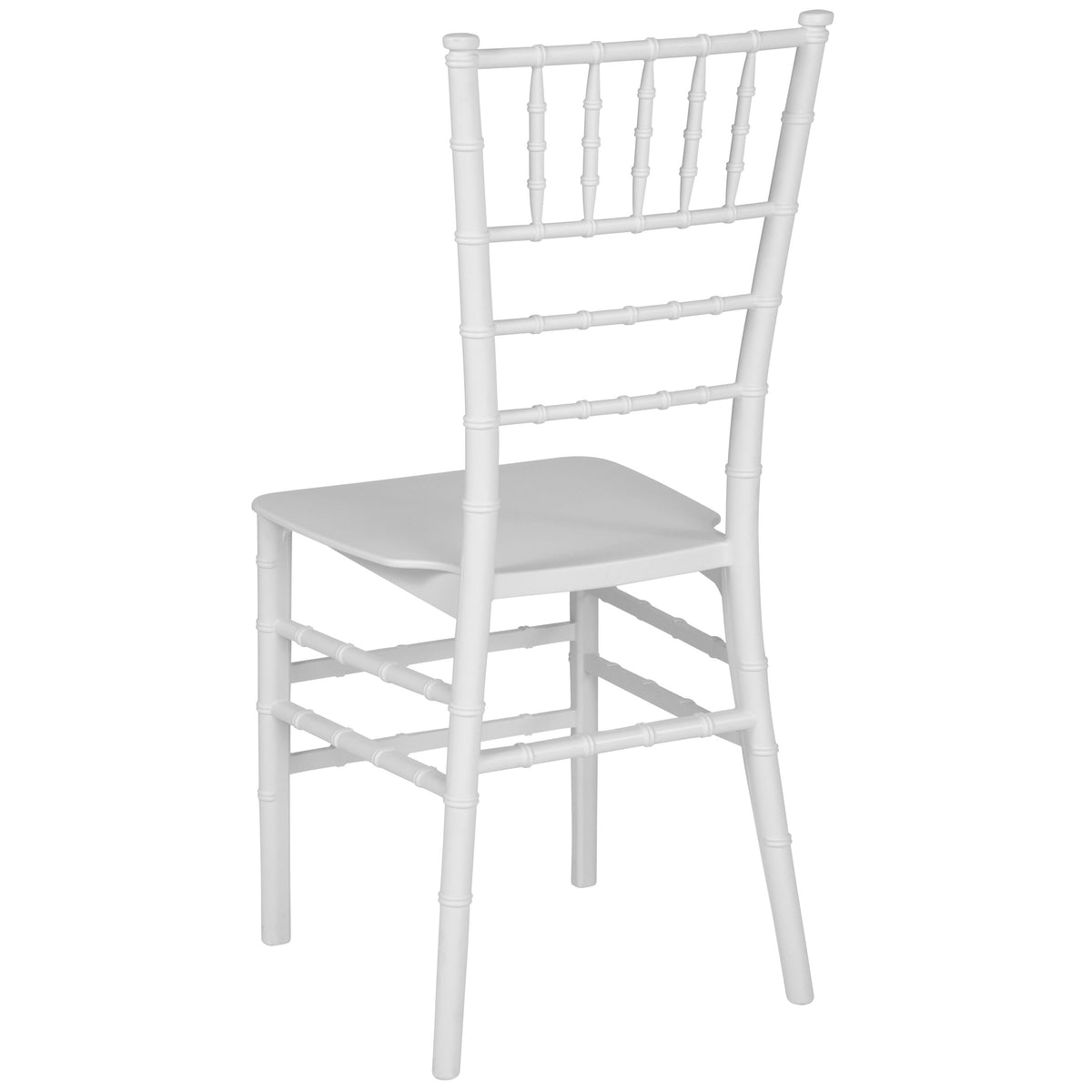 White |#| White Stackable Resin Chiavari Chair - Banquet and Event Furniture