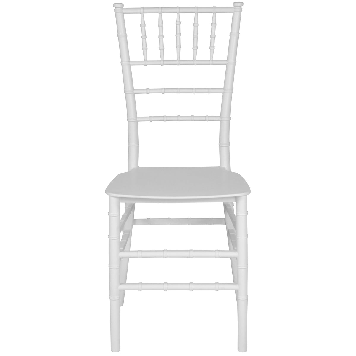 White |#| White Stackable Resin Chiavari Chair - Banquet and Event Furniture