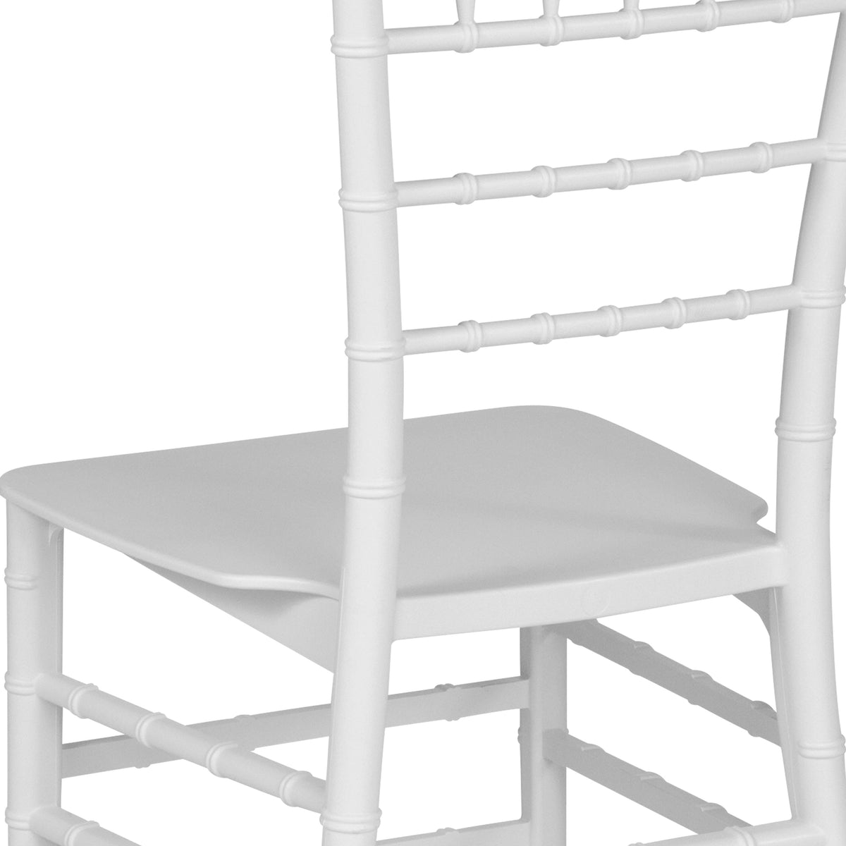 White |#| White Stackable Resin Chiavari Chair - Banquet and Event Furniture