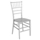 Silver |#| Silver Stackable Resin Chiavari Chair - Banquet and Event Furniture