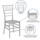 Silver |#| Silver Stackable Resin Chiavari Chair - Banquet and Event Furniture