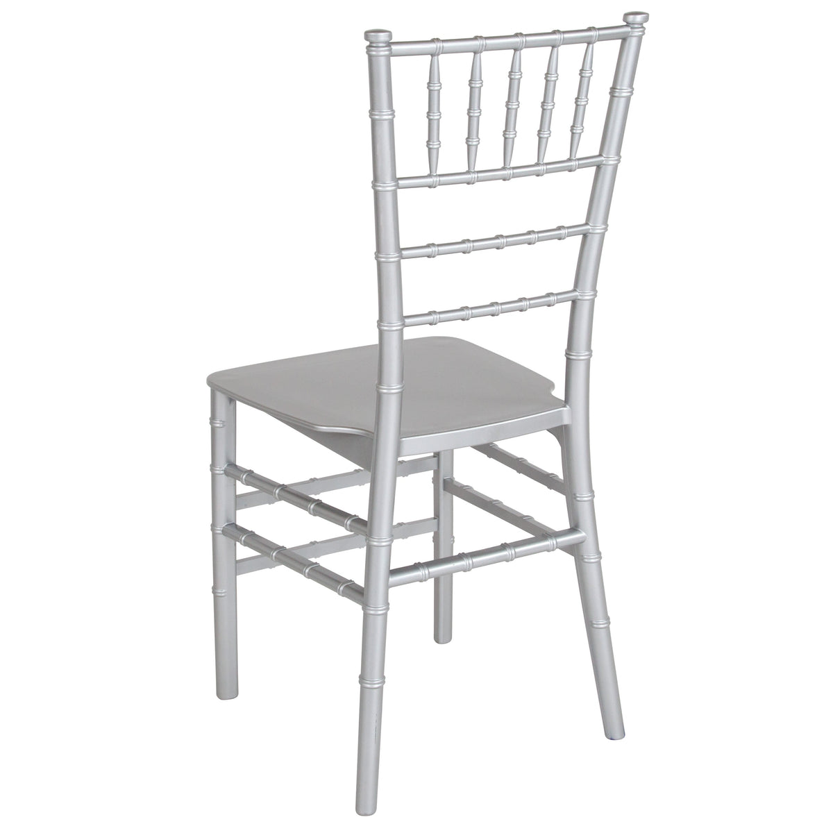 Silver |#| Silver Stackable Resin Chiavari Chair - Banquet and Event Furniture