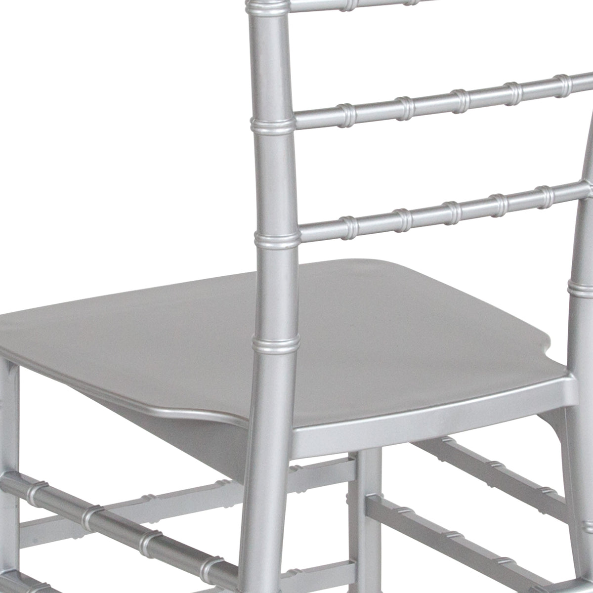 Silver |#| Silver Stackable Resin Chiavari Chair - Banquet and Event Furniture