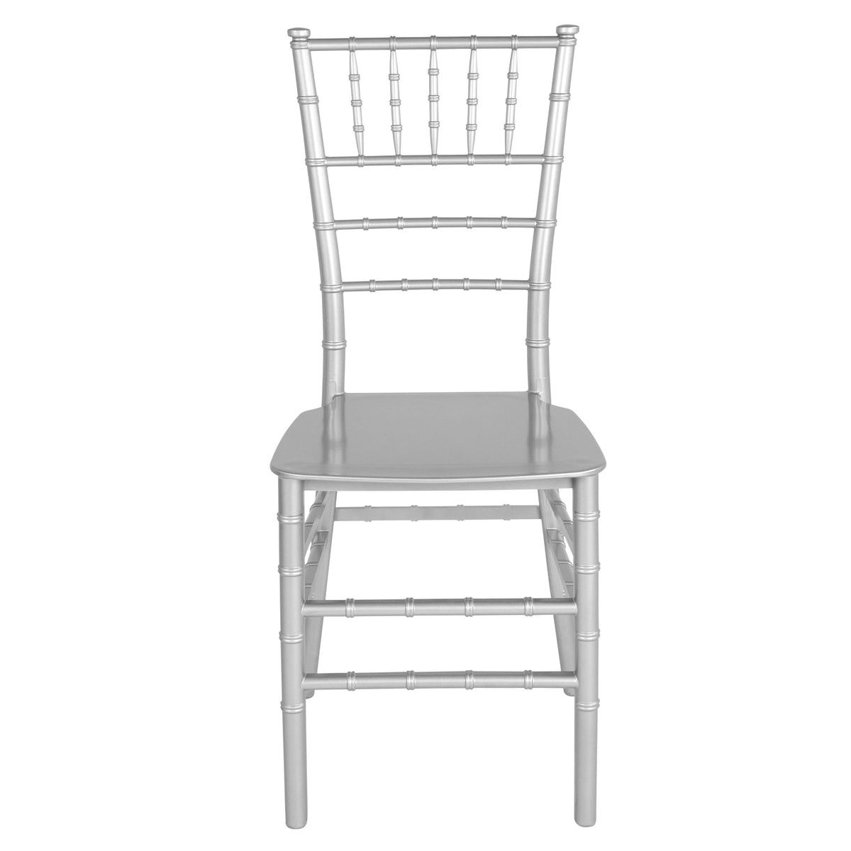 Silver |#| Silver Stackable Resin Chiavari Chair - Banquet and Event Furniture