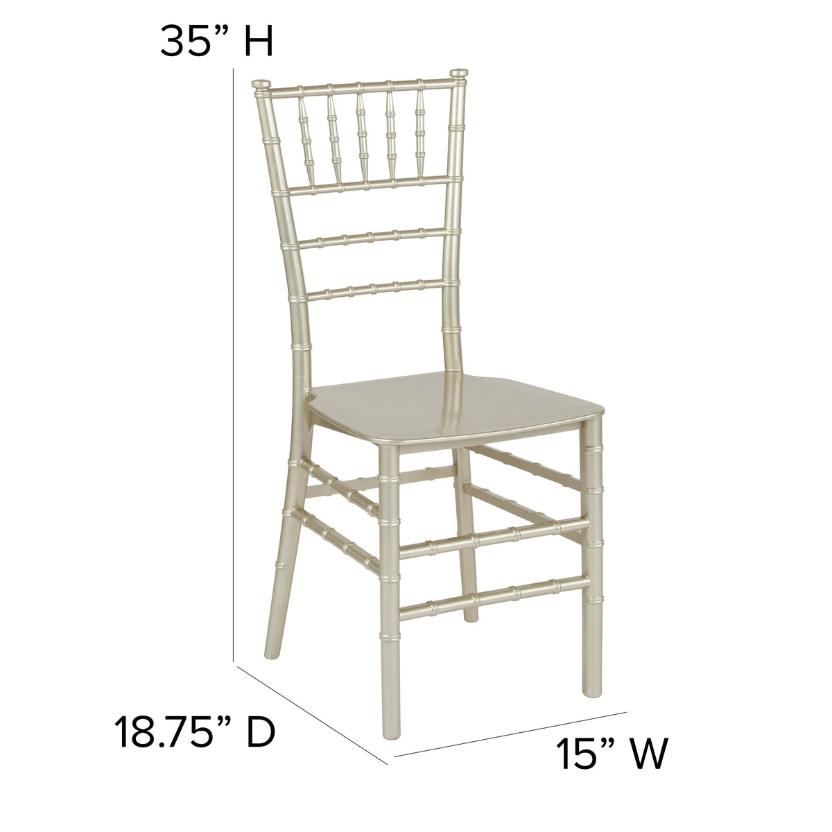 Champagne |#| Champagne Stackable Resin Chiavari Chair - Hospitality and Event Seating