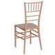 Rose Gold |#| Rose Gold Resin Stackable Chiavari Chair - Banquet and Event Furniture