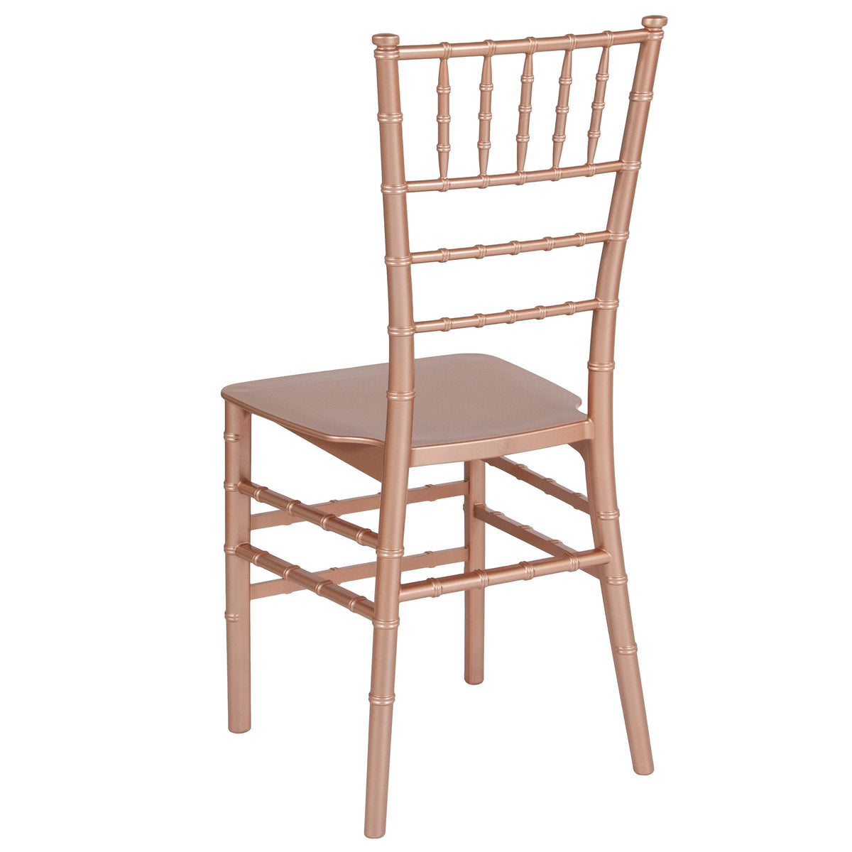 Rose Gold |#| Rose Gold Resin Stackable Chiavari Chair - Banquet and Event Furniture