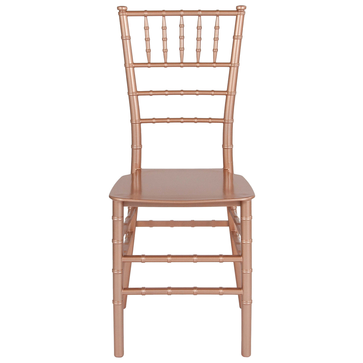 Rose Gold |#| Rose Gold Resin Stackable Chiavari Chair - Banquet and Event Furniture