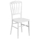 White |#| White Resin Stacking Napoleon Chair - Banquet and Event Furniture