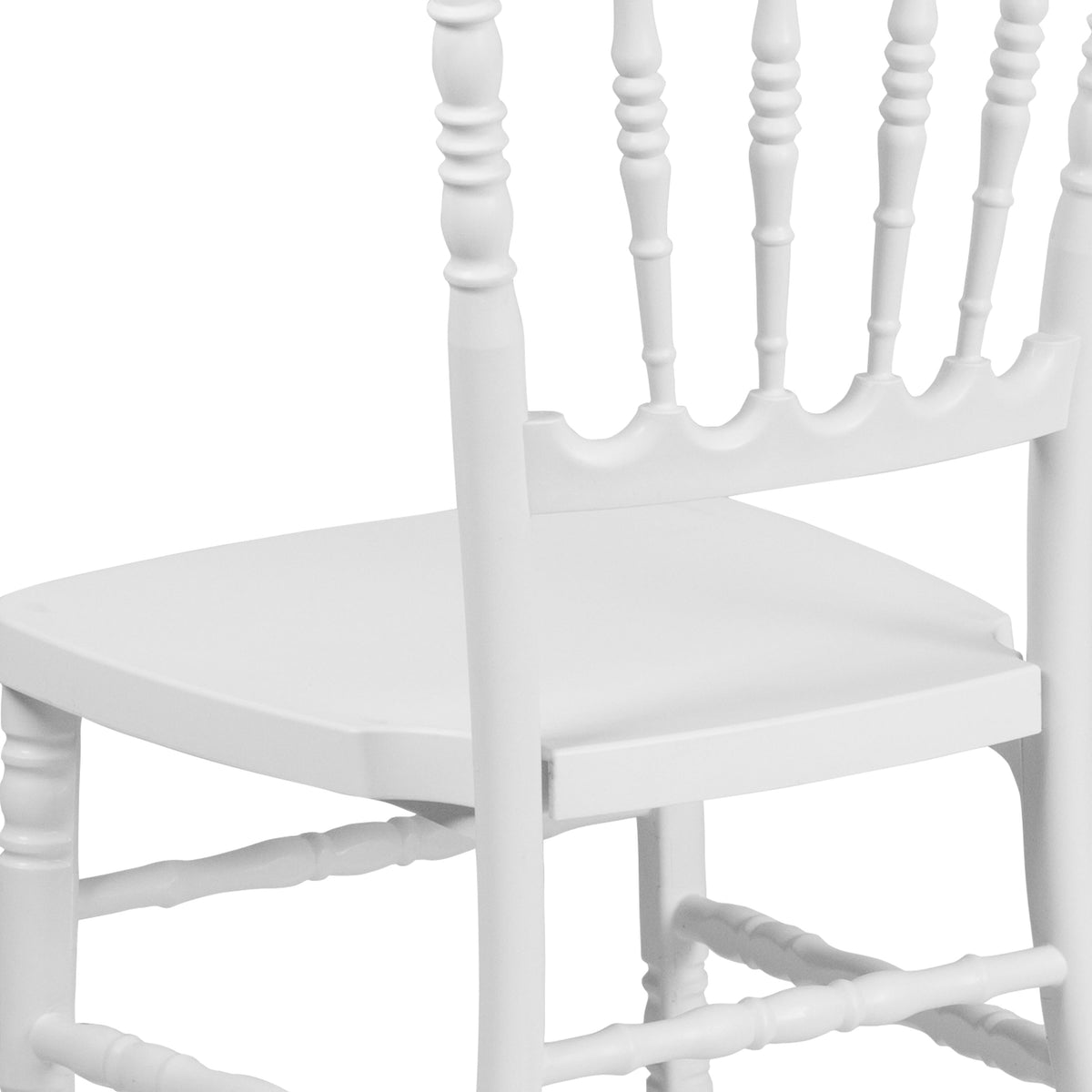 White |#| White Resin Stacking Napoleon Chair - Banquet and Event Furniture