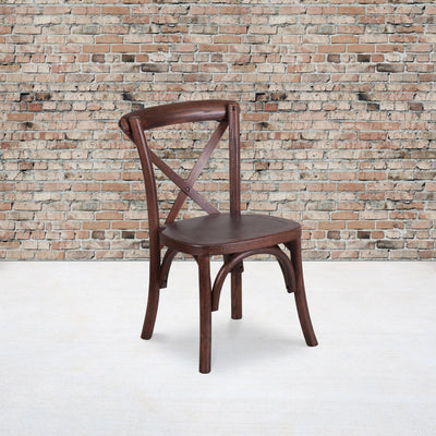 HERCULES Series Stackable Kids Wood Cross Back Chair - View 2