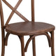 Pecan |#| Stackable Pecan Wood Cross Back Chair - Dining Room Seating