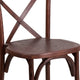 Mahogany |#| Stackable Mahogany Wood Cross Back Chair - Dining Room Seating