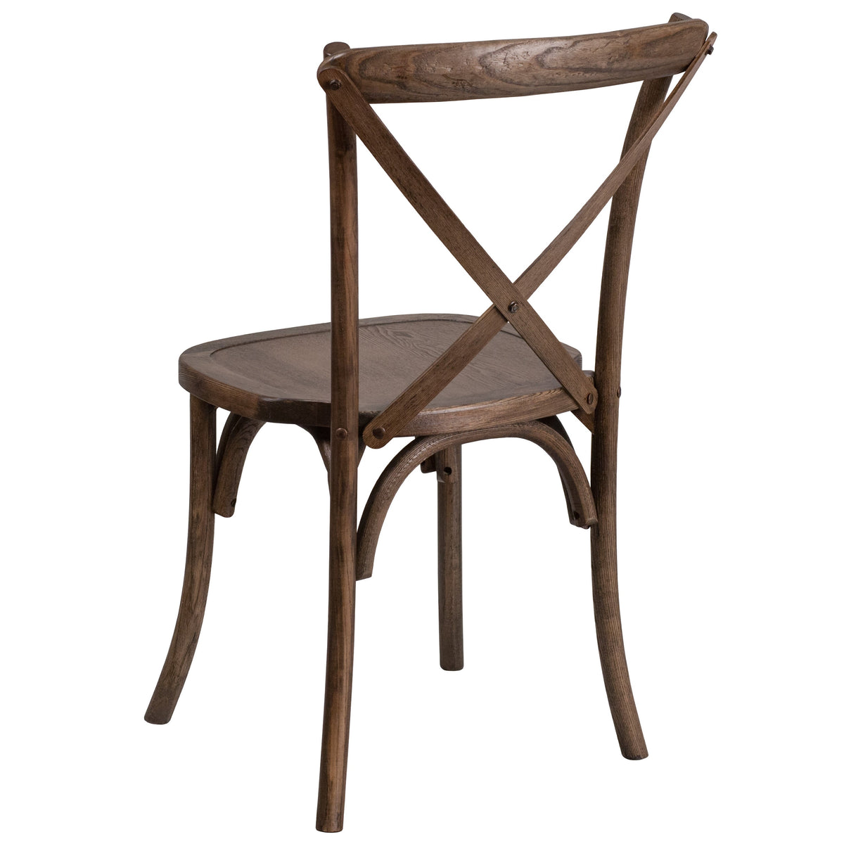 Early American |#| Stackable Early American Wood Cross Back Chair - Dining Room Seating