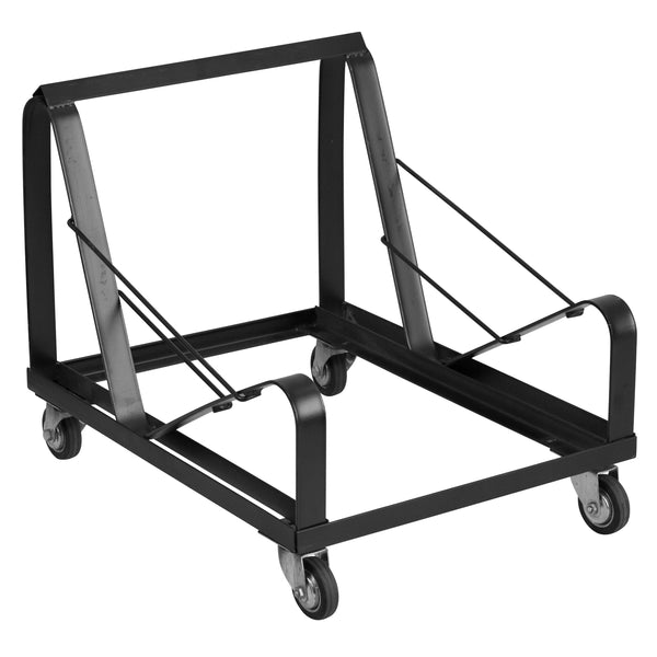 Black Steel Heavy Duty Sled Base Stack Chair Dolly - Chair Truck