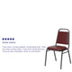 Burgundy Vinyl/Silver Vein Frame |#| Trapezoidal Back Stacking Banquet Chair in Burgundy Vinyl with 1.5inch Thick Seat