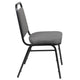 Gray Fabric/Silver Vein Frame |#| Trapezoidal Back Banquet Stack Chair, 2.5inch Seat - Gray Fabric/Silver Vein Frame