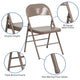 Beige |#| Triple Braced & Double Hinged Beige Metal Folding Chair - Commercial Chair