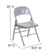 Gray |#| Triple Braced & Double Hinged Gray Metal Folding Chair - Commercial Chair