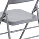 Gray |#| Triple Braced & Double Hinged Gray Metal Folding Chair - Commercial Chair