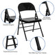 Black |#| Triple Braced & Double Hinged Black Metal Folding Chair - Commercial Chair