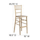 Gold Wood Chiavari Event and Hospitality Stacking Barstool