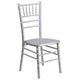 Silver |#| 1100lb. Capacity Silver Wood Stackable Chiavari Event Chair