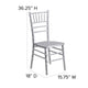 Silver |#| 1100lb. Capacity Silver Wood Stackable Chiavari Event Chair