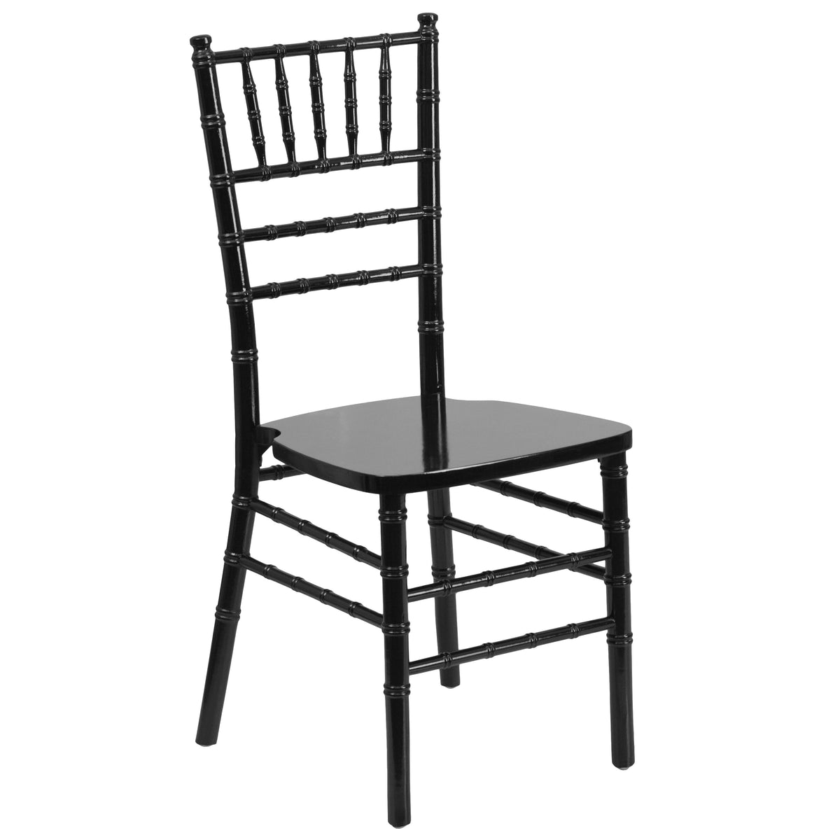 Black |#| 1100lb. Capacity Black Wood Stackable Chiavari Event Chair