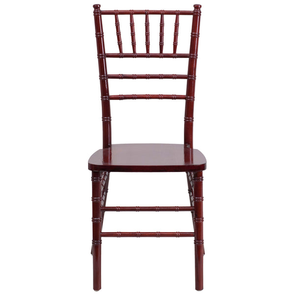 Mahogany |#| 1100lb. Capacity Mahogany Wood Stackable Chiavari Event Chair