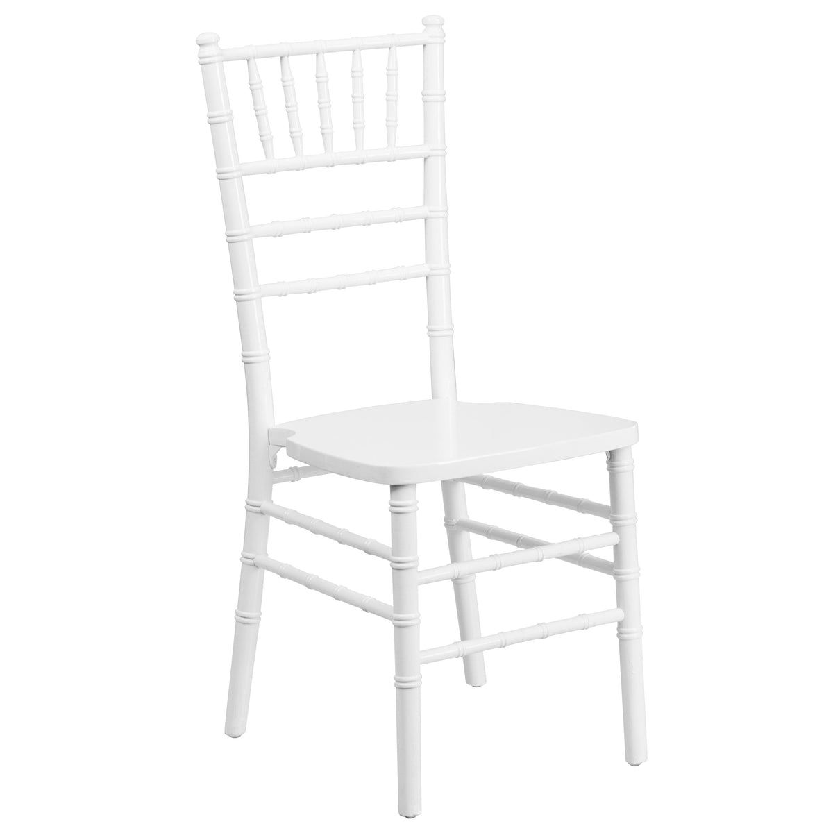 White |#| 1100lb. Capacity White Wood Stackable Chiavari Event Chair